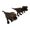 Decorative Bookends Set of 2 Cast Iron Animal Shelf Decor Brown Rustic